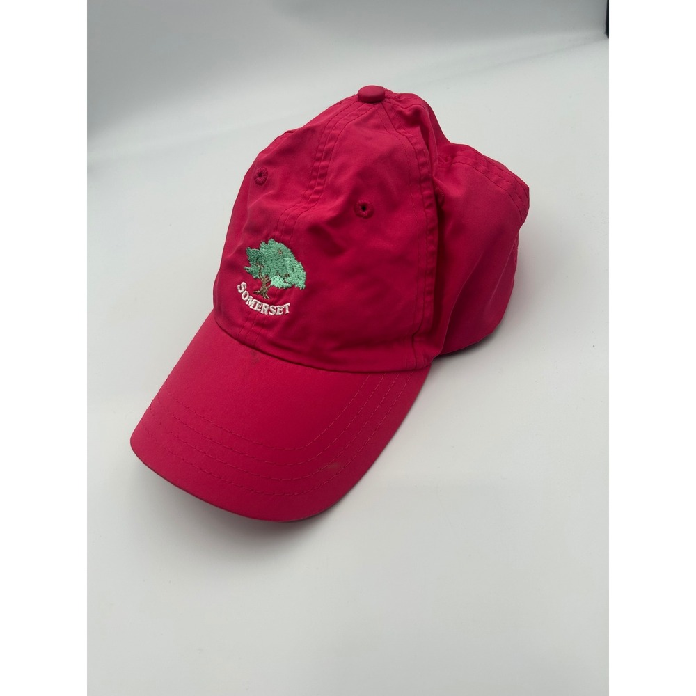 Pukka Somerset Pink Adjustable Baseball Hat Tree Logo Embroidered Cap